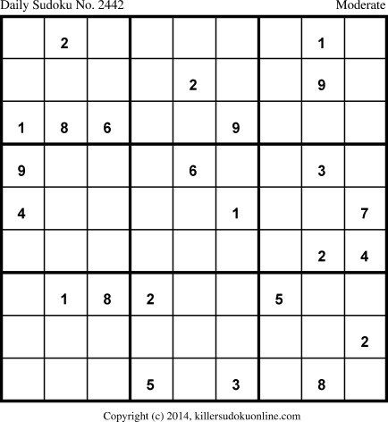 Killer Sudoku for 11/9/2014