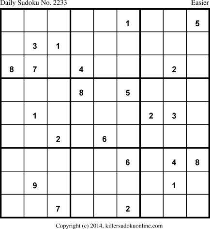 Killer Sudoku for 4/14/2014