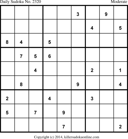 Killer Sudoku for 7/10/2014