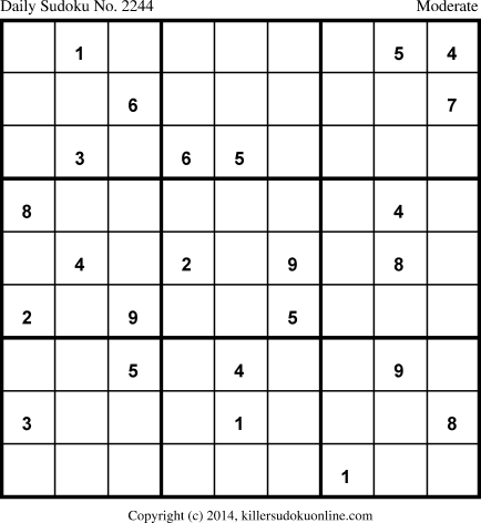 Killer Sudoku for 4/25/2014