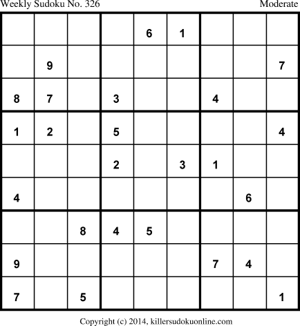 Killer Sudoku for 6/2/2014