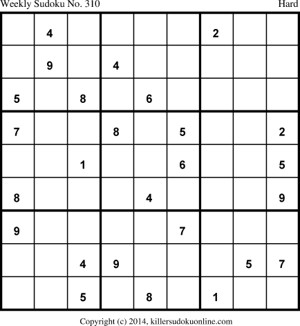 Killer Sudoku for 2/10/2014