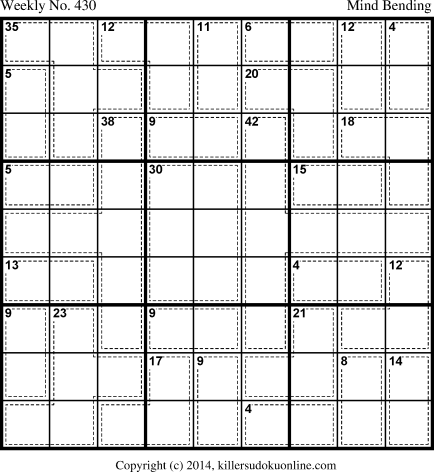 Killer Sudoku for 3/31/2014