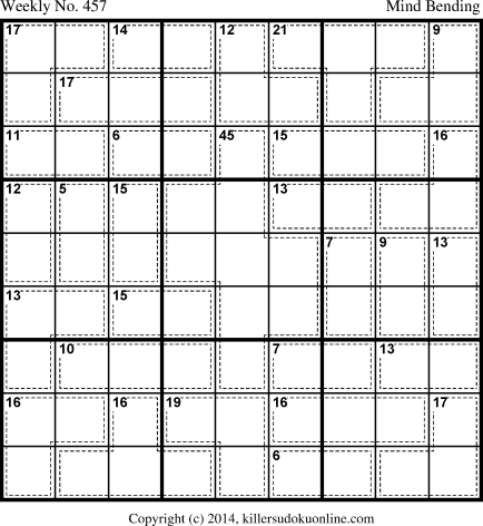 Killer Sudoku for 10/6/2014