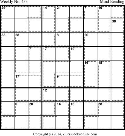 Killer Sudoku for 4/21/2014