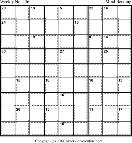 Killer Sudoku for 5/12/2014