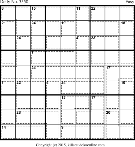 Killer Sudoku for 9/7/2015