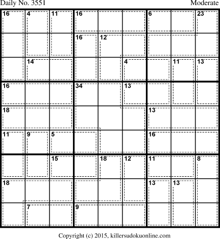 Killer Sudoku for 9/8/2015