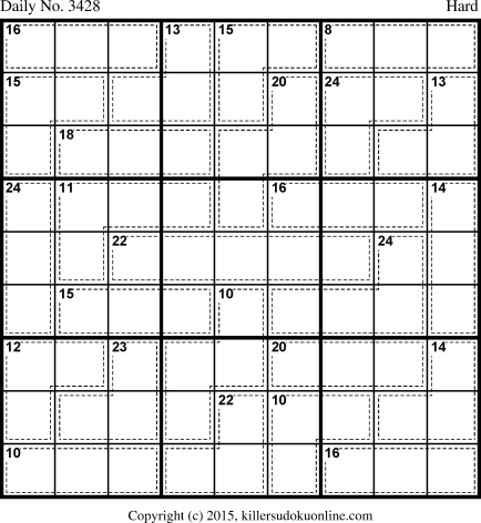 Killer Sudoku for 5/8/2015