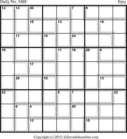 Killer Sudoku for 7/7/2015