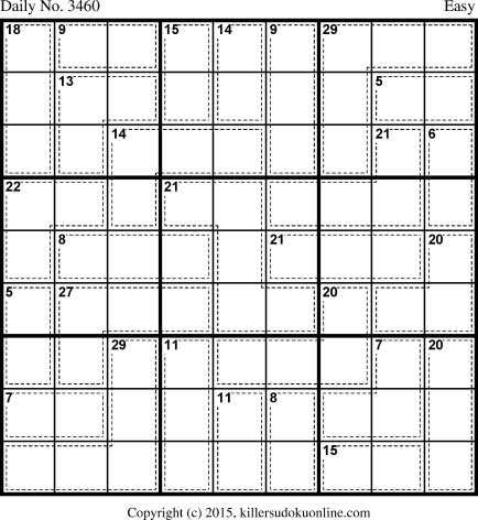 Killer Sudoku for 6/9/2015