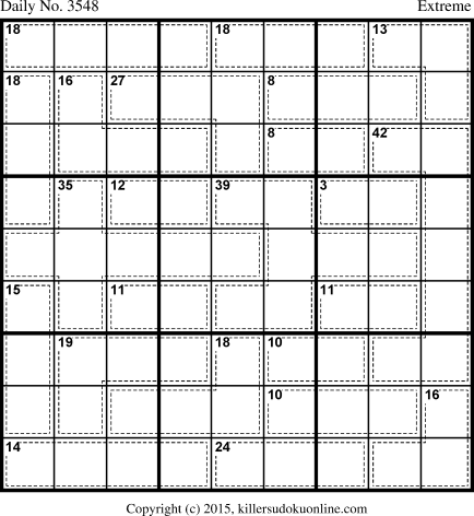 Killer Sudoku for 9/5/2015