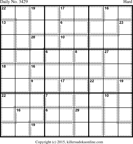 Killer Sudoku for 5/9/2015