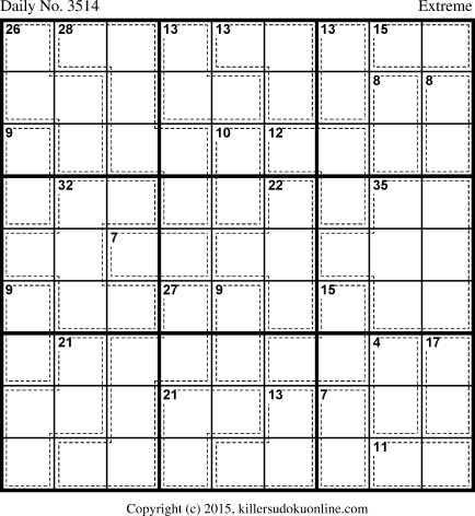 Killer Sudoku for 8/2/2015