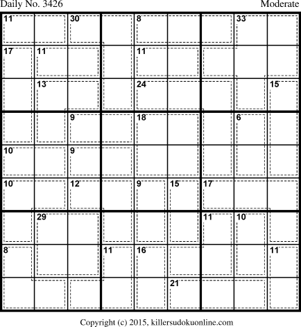 Killer Sudoku for 5/6/2015
