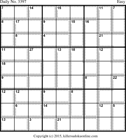 Killer Sudoku for 4/7/2015