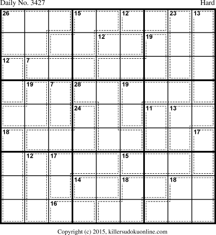 Killer Sudoku for 5/7/2015