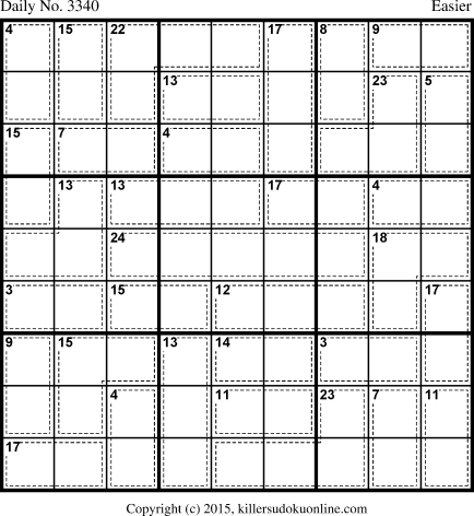 Killer Sudoku for 2/9/2015