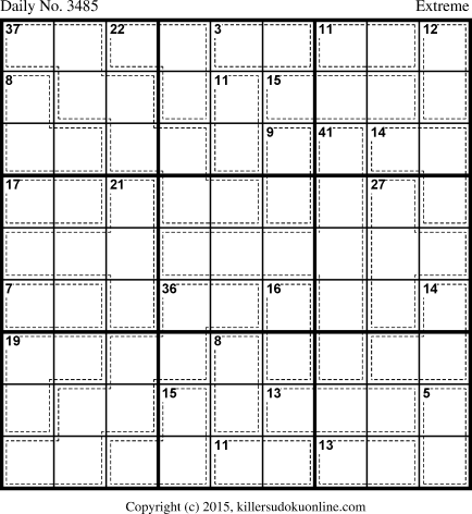Killer Sudoku for 7/4/2015