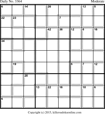 Killer Sudoku for 3/5/2015