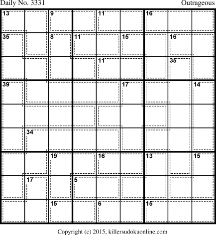 Killer Sudoku for 1/31/2015