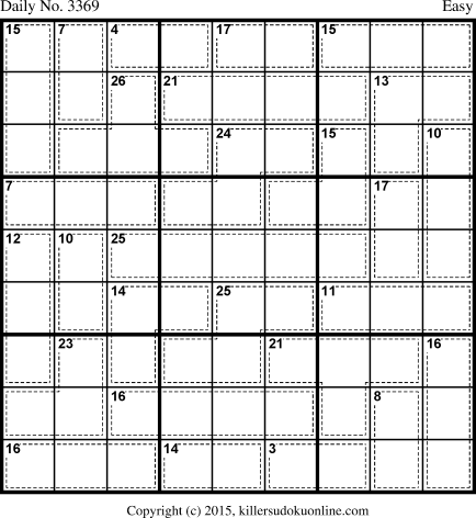 Killer Sudoku for 3/10/2015