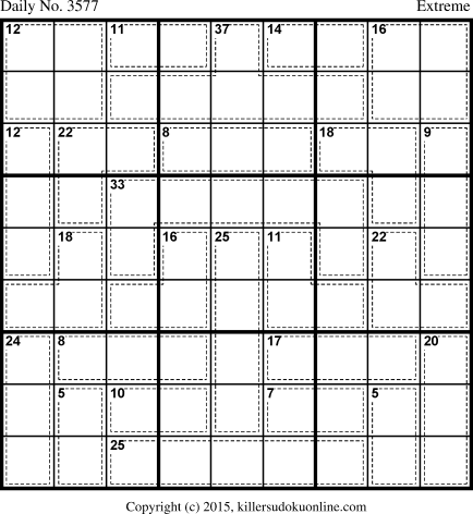 Killer Sudoku for 10/4/2015