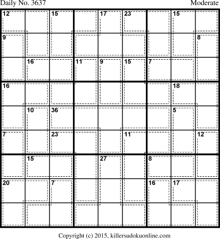 Killer Sudoku for 12/3/2015