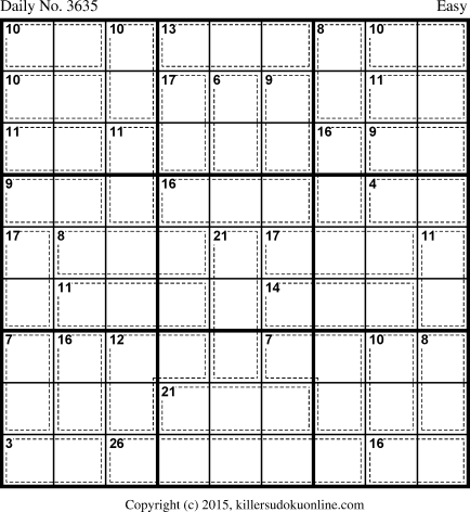 Killer Sudoku for 12/1/2015
