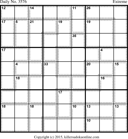 Killer Sudoku for 10/3/2015