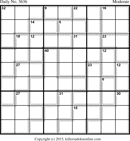 Killer Sudoku for 12/2/2015