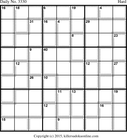 Killer Sudoku for 1/30/2015