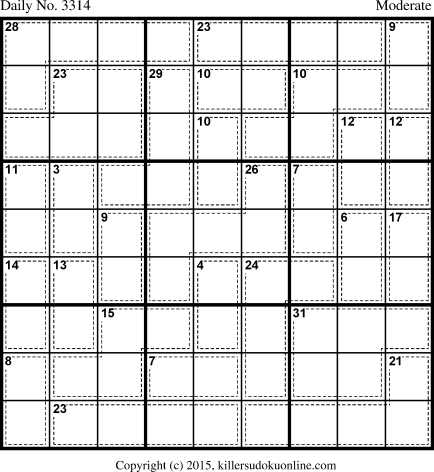 Killer Sudoku for 1/14/2015