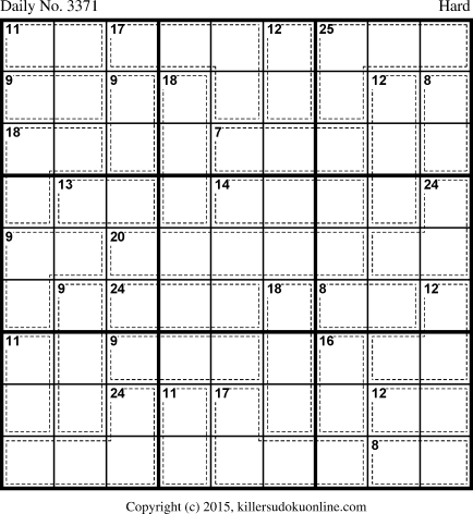Killer Sudoku for 3/12/2015
