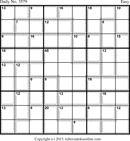 Killer Sudoku for 10/6/2015