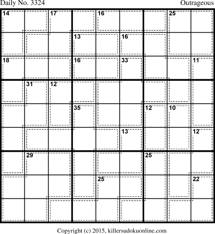 Killer Sudoku for 1/24/2015