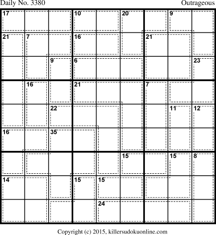 Killer Sudoku for 3/21/2015