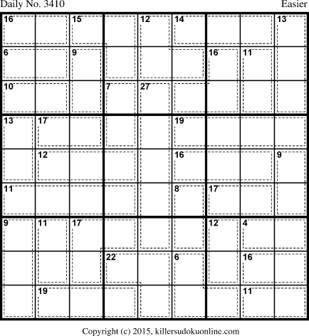 Killer Sudoku for 4/20/2015