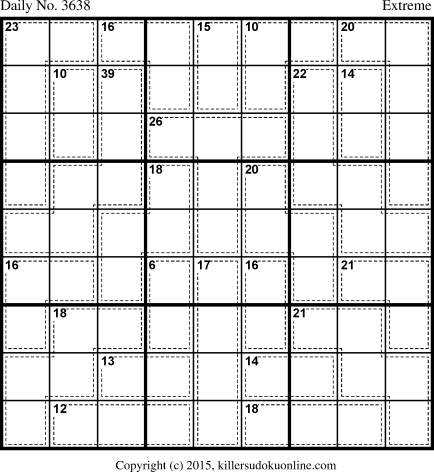 Killer Sudoku for 12/4/2015