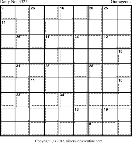 Killer Sudoku for 1/25/2015