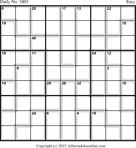 Killer Sudoku for 4/13/2015