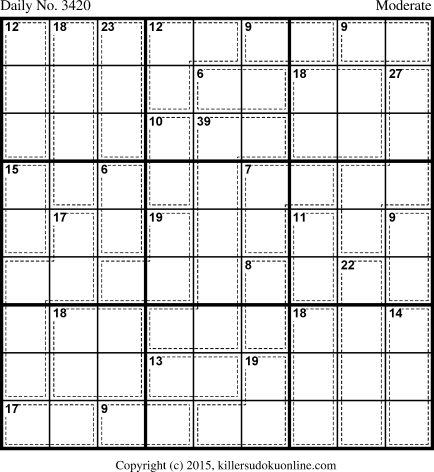 Killer Sudoku for 4/30/2015