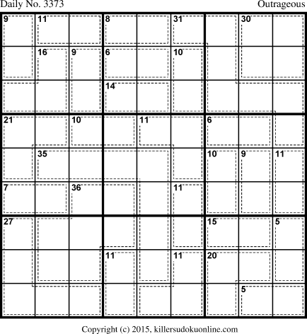Killer Sudoku for 3/14/2015