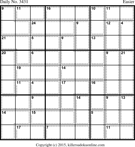 Killer Sudoku for 5/11/2015