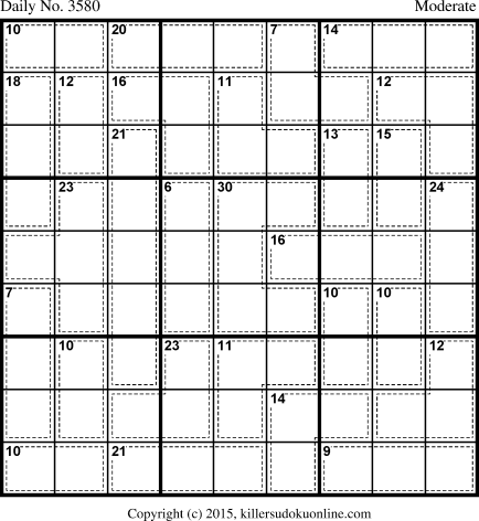 Killer Sudoku for 10/7/2015