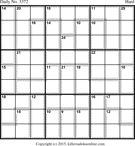 Killer Sudoku for 3/13/2015