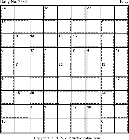 Killer Sudoku for 3/24/2015
