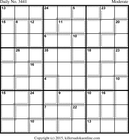 Killer Sudoku for 5/21/2015