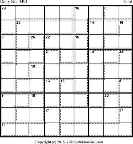 Killer Sudoku for 7/10/2015