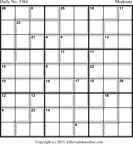 Killer Sudoku for 3/25/2015